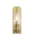 Kimrose 1-Lt Wall Light Brass/Clear 35.5cm