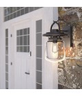 Lasalle 1-Lt Small Outdoor Wall Lamp Western Bronze/Clear 29.6cm