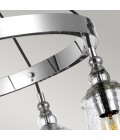 Loras 3-Lt Chandelier Polished Chrome/Clear 47.9cm