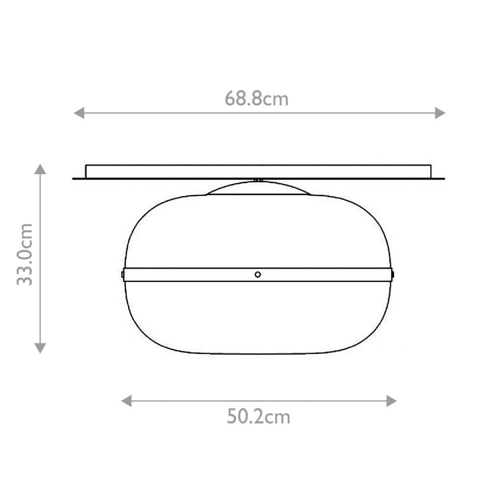 Nottingham 3-ljus stor infälld taklampa antik mässing/bärnsten 50,2 cm