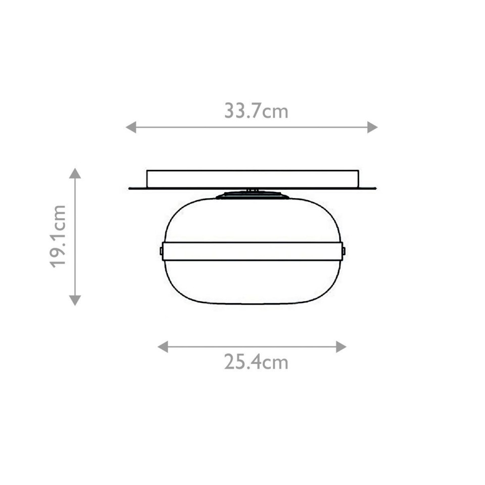 Nottingham 1-ljus Plafond Antikmässing/bärnsten 25,4 cm