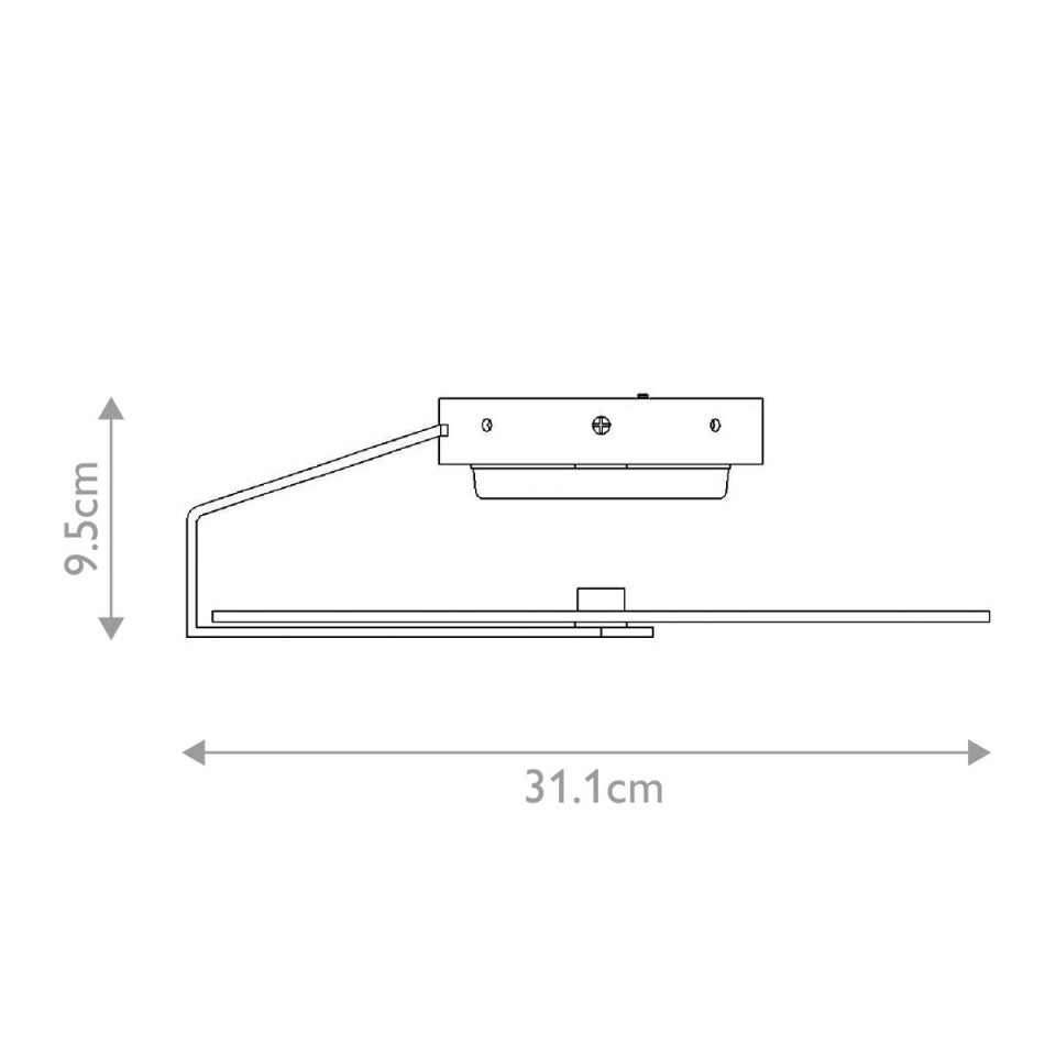 Nuvola liten tak-/vägglampa mattsvart 31.1 cm