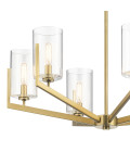 Nye 6-Lt Chandelier Brass/Clear 71.1cm