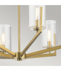 Nye 6-Lt Chandelier Brass/Clear 71.1cm