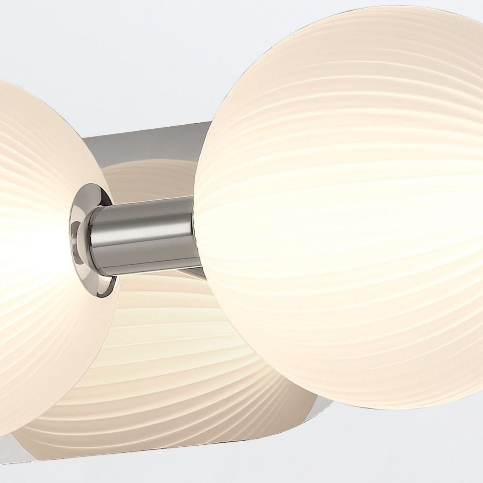 Palmas 3-ljus vägglampa polerad nickel 58,7 cm