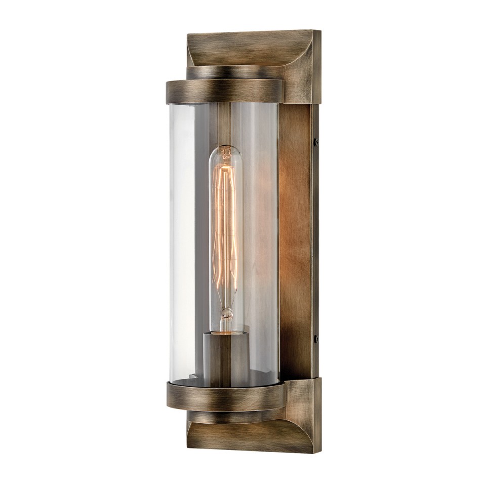 Pearson 1-Lt Outdoor Wall Lamp Burnished Bronze 35.6cm