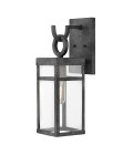 Porter 1-Lt Medium Outdoor Wall Lantern Aged Zinc/Clear 47.4cm