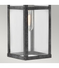 Porter 1-Lt Medium Outdoor Wall Lantern Aged Zinc/Clear 47.4cm