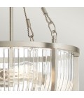 Roux 3-Lt Ceiling Lamp Brushed Nickel/Clear 40.6cm