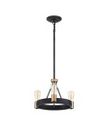 Silas 3-Lt Ceiling Lamp Aged Zinc/Heritage Brass 42.2cm