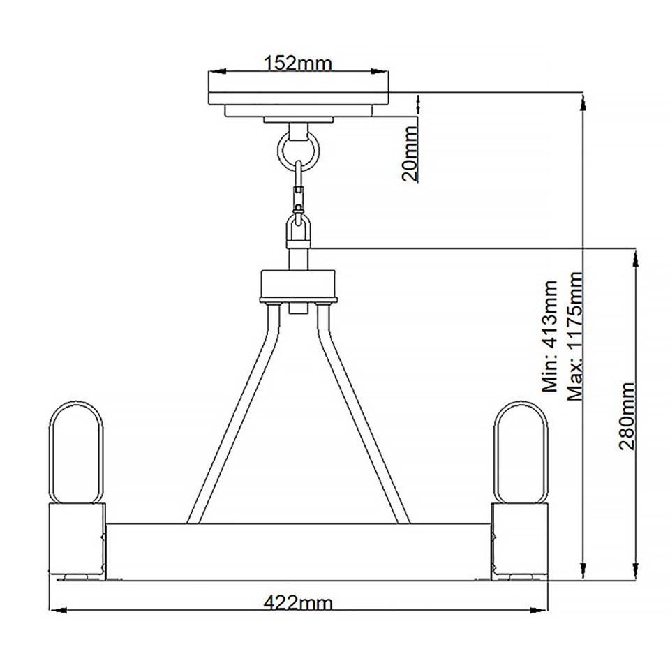 Silas 3-Lt Ceiling Lamp Aged Zinc/Heritage Brass 42.2cm