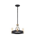 Silas 3-Lt Ceiling Lamp Aged Zinc/Heritage Brass 42.2cm