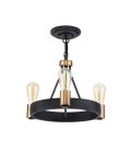 Silas 3-Lt Ceiling Lamp Aged Zinc/Heritage Brass 42.2cm