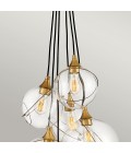 Skye 6-Lt Ceiling Lamp Heritage Brass/Clear 58.9cm