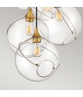 Skye 6-Lt Ceiling Lamp Heritage Brass/Clear 58.9cm