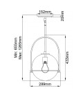 Somerset 1-ljus medium taklampa svart/ klar 28,9 cm