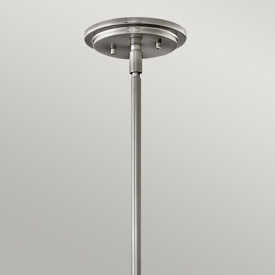 Somerset 1-ljus medium taklampa borstad nickel/vit 28,9 cm