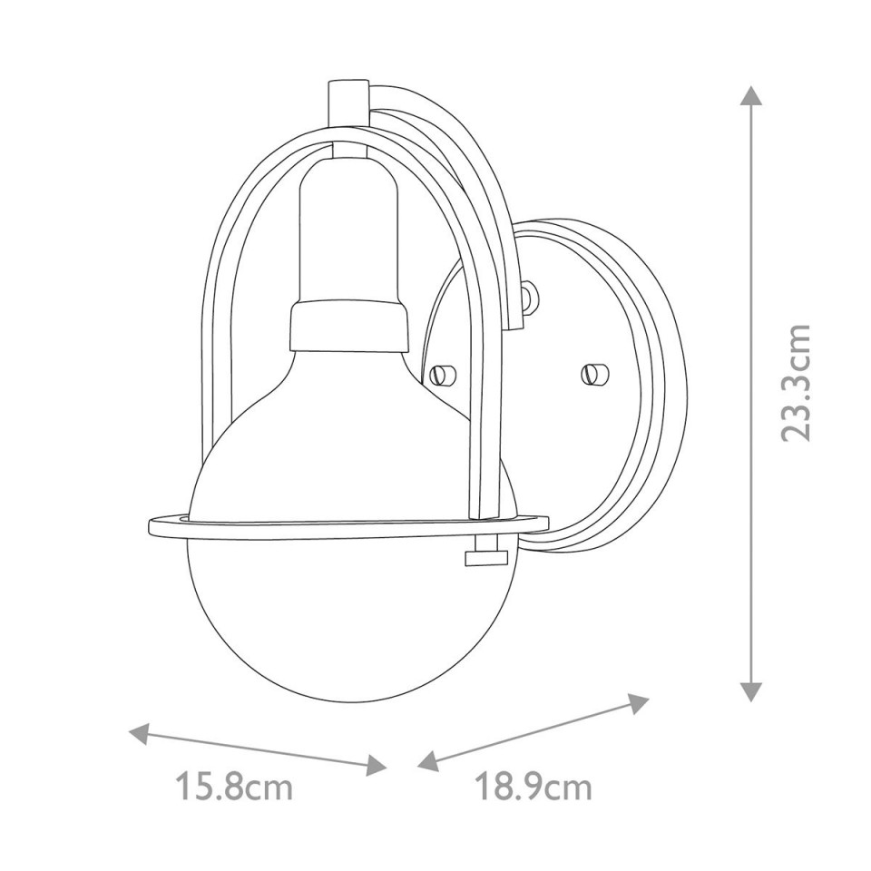 Somerset 1-ljus vägglampa svart/vit 23.3 cm