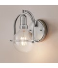 Somerset 1-lt wall light brushed nickel/clear 23.3 cm