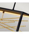 Styx LED Island Ceiling Lamp Black/Gold 113cm