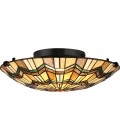 Alcott 2 light tiffany style plafond valiant bronze 42.1cm