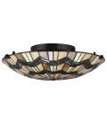 Alcott 2 light tiffany style plafond valiant bronze 42.1cm