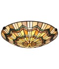 Alcott 2 light tiffany style plafond valiant bronze 42.1cm