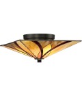 Asheville 2 tiffany plafond valiant brons 38.1cm