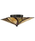 Asheville 2 tiffany plafond valiant brons 38.1cm