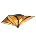 Asheville 2 tiffany plafond valiant brons 38.1cm