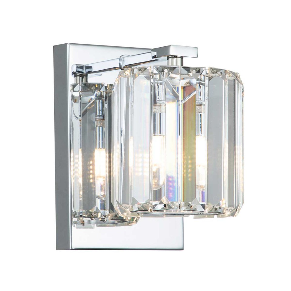 Divine 1 Wall Lamp Chrome/Crystal 17.8cm IP44