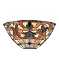 Kami 2 light tiffany style wall light vintage bronze 36.8cm