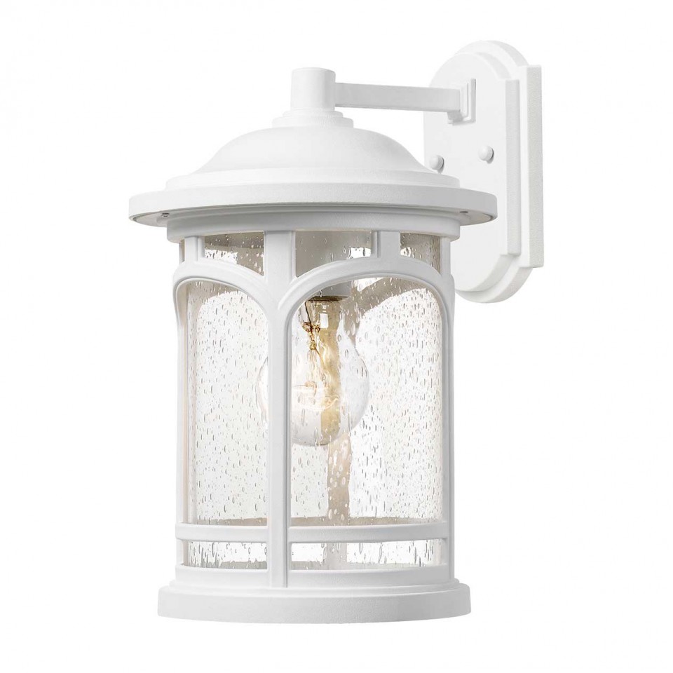 Marblehead 1-Lt Medium Outdoor Wall Light White/Clear 34.2cm IP44