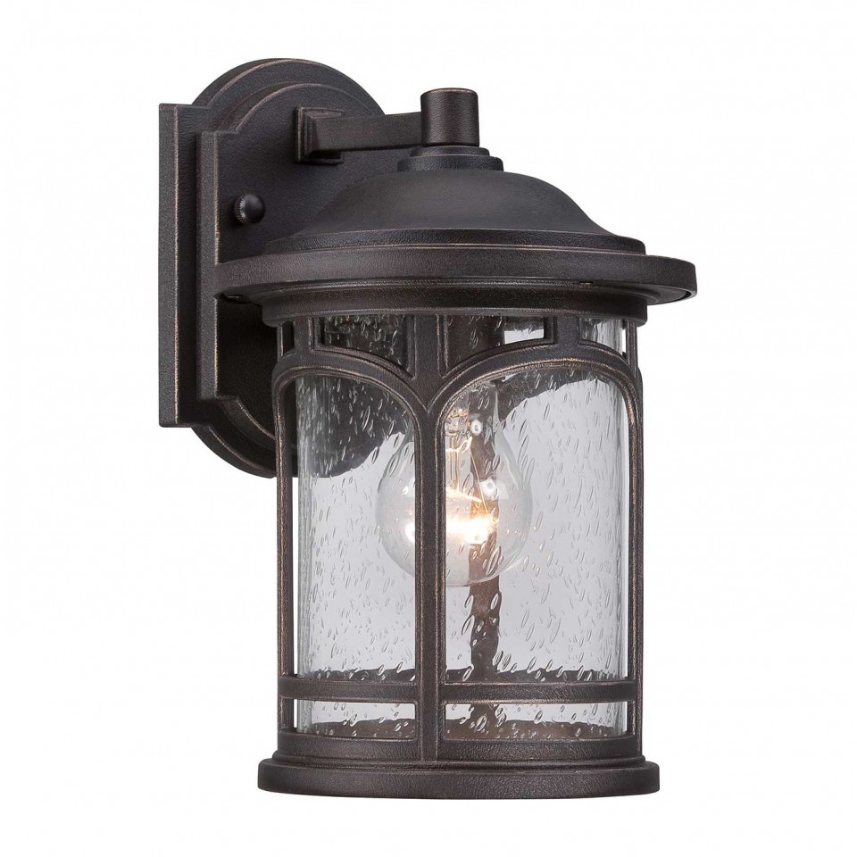 Marblehead 1-Lt medium utomhus vägglampa palladiansk brons/klar 28,1 cm IP44