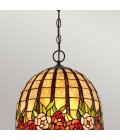 Rosecliffe 3 tiffany style ceiling light imperial bronze 38.1cm