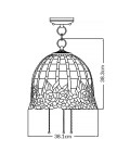 Rosecliffe 3 tiffany style ceiling light imperial bronze 38.1cm