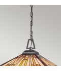 Stephen 3 tiffany style ceiling light vintage bronze 40.8cm