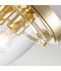 Whistling 3 Flush Fitting Light Polished Brass/Clear 33cm IP44