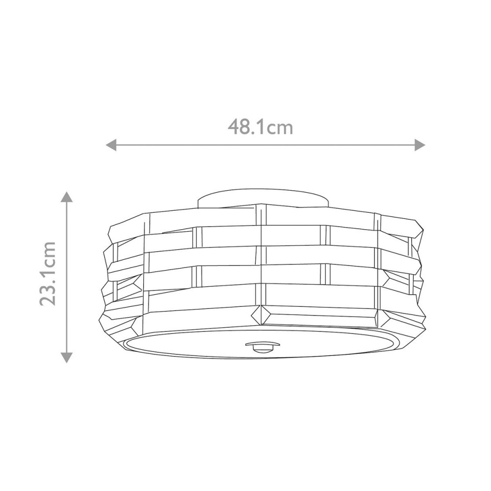 Shoal 4 light plafond polished nickel 48.1cm