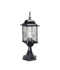 Wexford 1-Lt Outdoor Pedestal Light Black/Silver 52.3cm