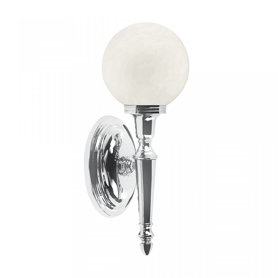 Dryden 1 Light Wall Light - Polished Chrome IP44