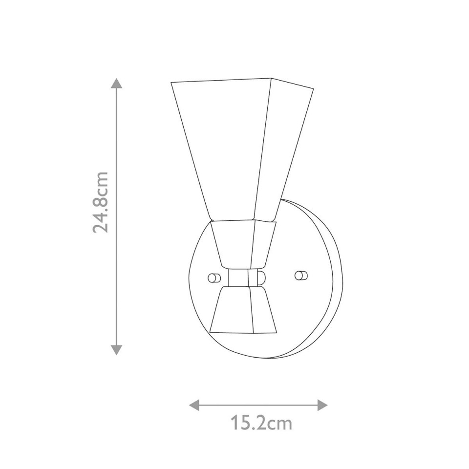 Bowtie 1 vägglampa IP44 mattsvart 24.8cm