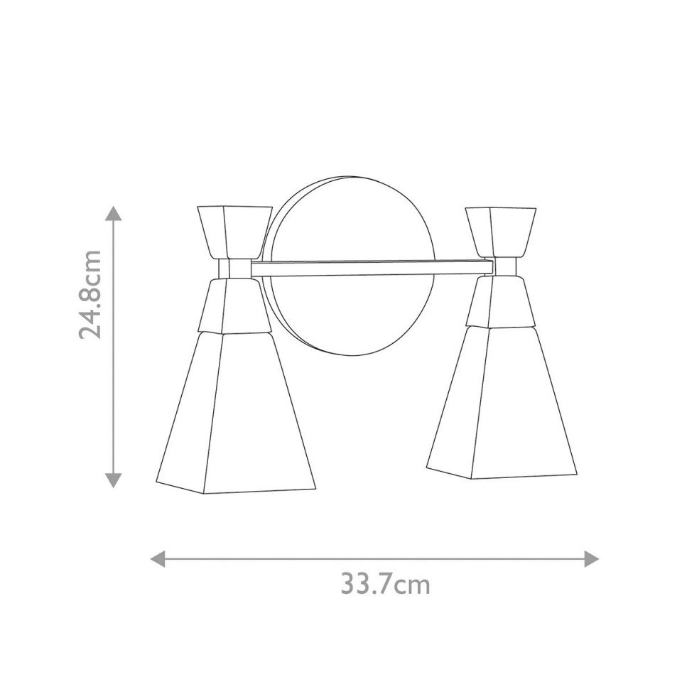 Bowtie 2 vägglampa IP44 mattsvart 33.7cm