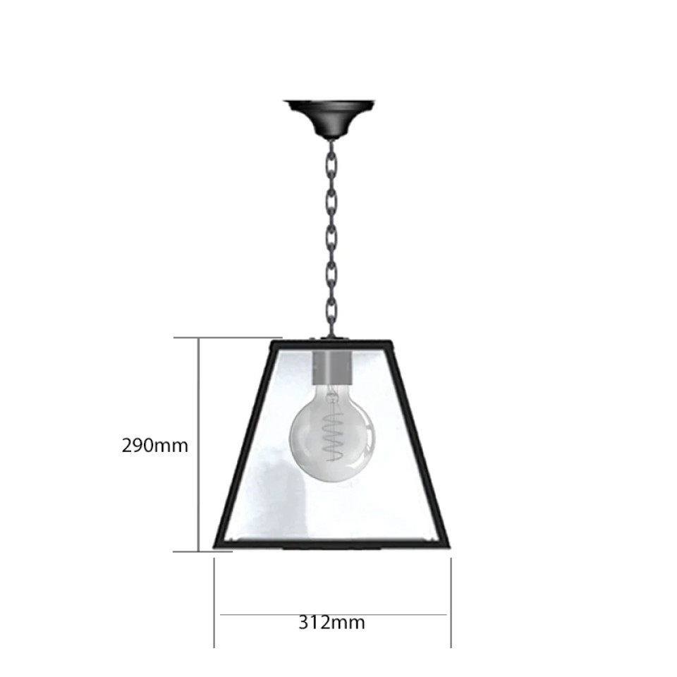 Contemporary Utomhus Hängande Lykta Galvaniserat Stål 0.29m IP44