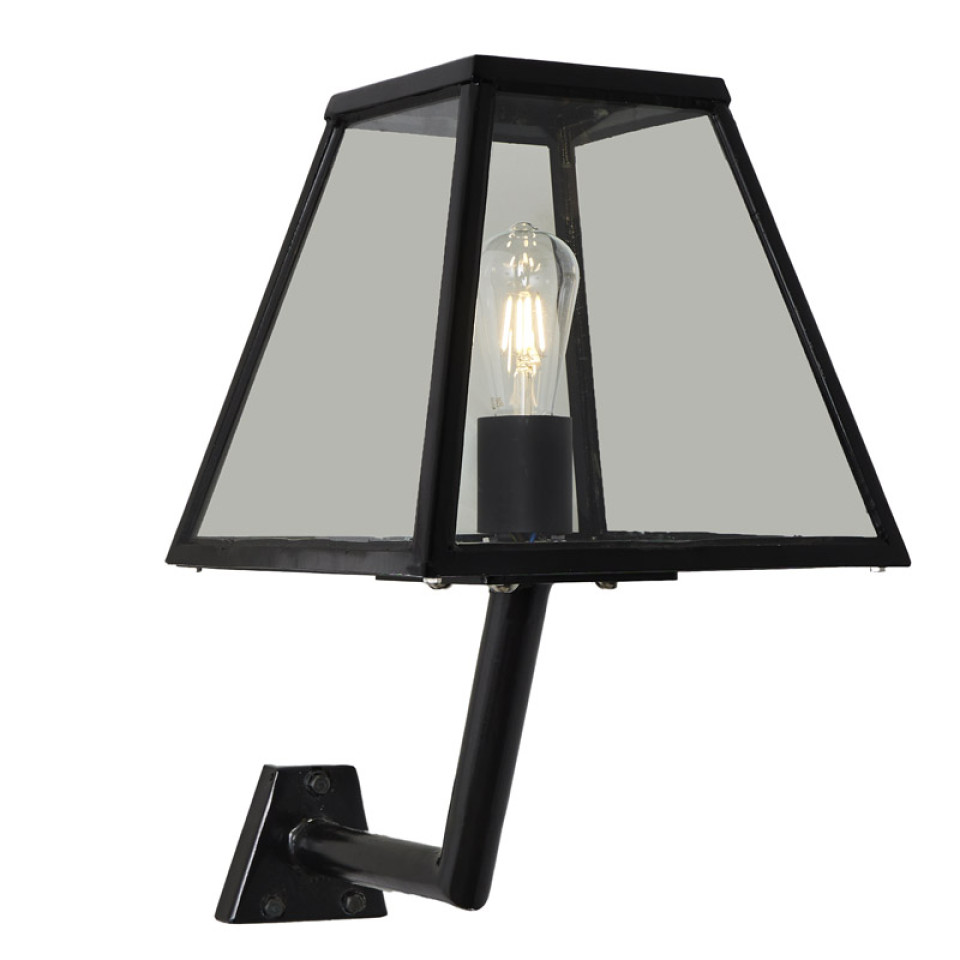 Contemporary Utomhus Vägglampa Med Vinklat Fäste Galvaniserat Stål 50cm IP44