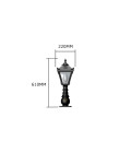 Victorian Outdoor Traditional Bollard Light Cast Iron 60cm