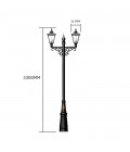 Victorian Outdoor Large Double Headed Lamp Post Cast Iron 330cm