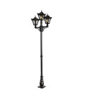 Victorian Outdoor Medium Triple Headed Lamp Post Cast Iron 260cm