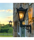 Victorian Outdoor Traditional Wall Light With Decorative Arm Cast Iron 58cm