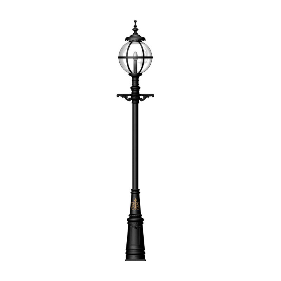 Victorian Outdoor Globe Lamp Post Cast Iron 360cm